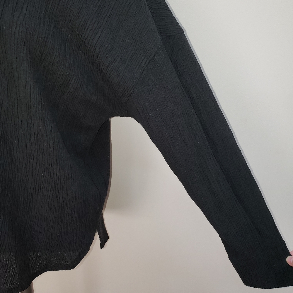 Mango Textured Drop Shoulder Button-Front Shirt, … - image 4